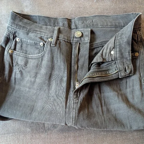 American Eagle Outfitters Highest Rise 90's Boyfriend Jeans in Washed Black - Picture 3 of 6